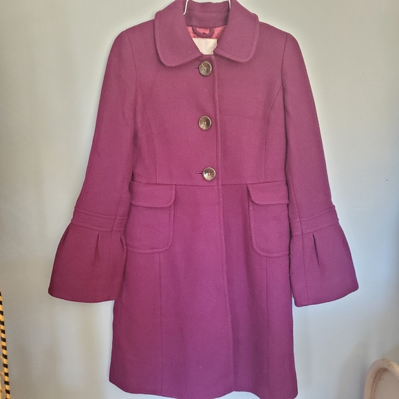 Beautiful Bell Sleeved Pea Coat - Picture 1 of 11